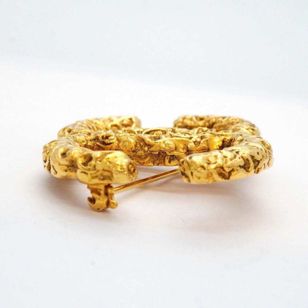 CHANEL Gold Logo Brooch - Picture 3 of 10